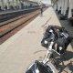 Train station in Minya Egypt with my bicycle and the police.