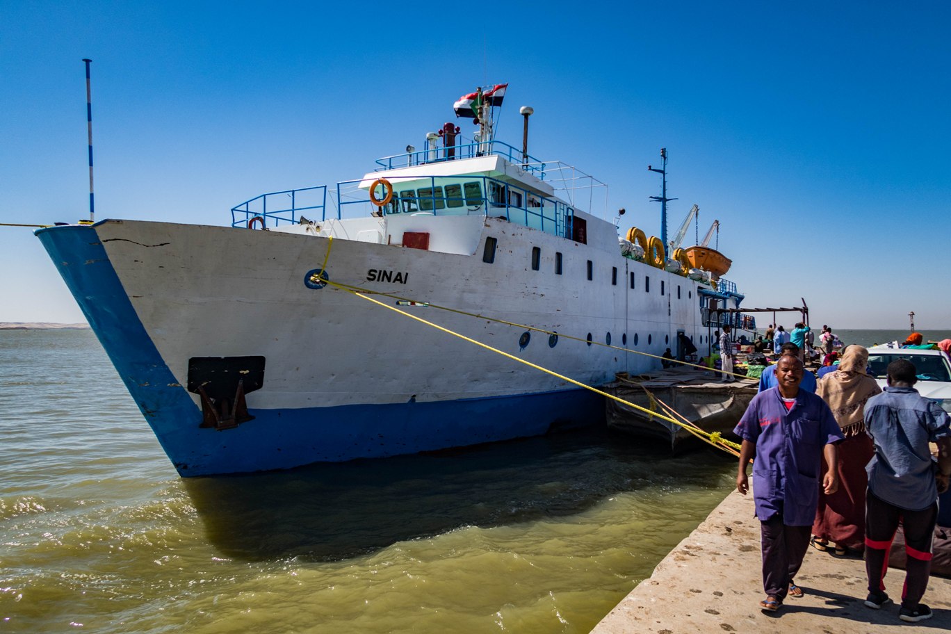 Ferry from Aswan to Wadi Halfa in 2016 after the new border opened at Abu Simbel. A lot less crowded than usual.