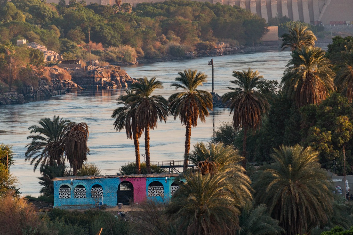 Nile view at Aswan near the first cataracts.