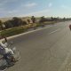 Cyclcing along a canal near Nile river in Egypt.