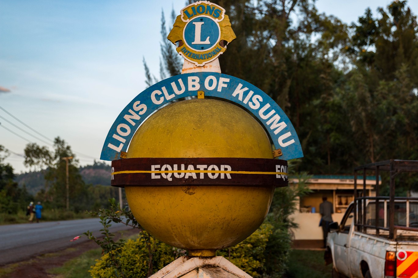 Equator sign in Maselo Kenya.