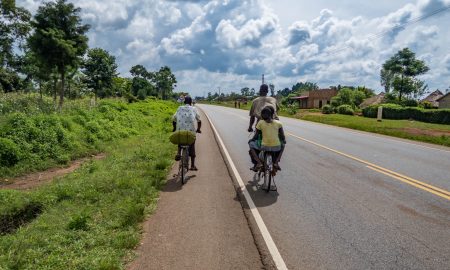 Riding to Kenya, Busia with a bicycle.