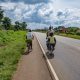 Riding to Kenya, Busia with a bicycle.