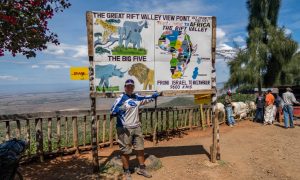 Great Rift Valley on the way to Nairobi cycling.