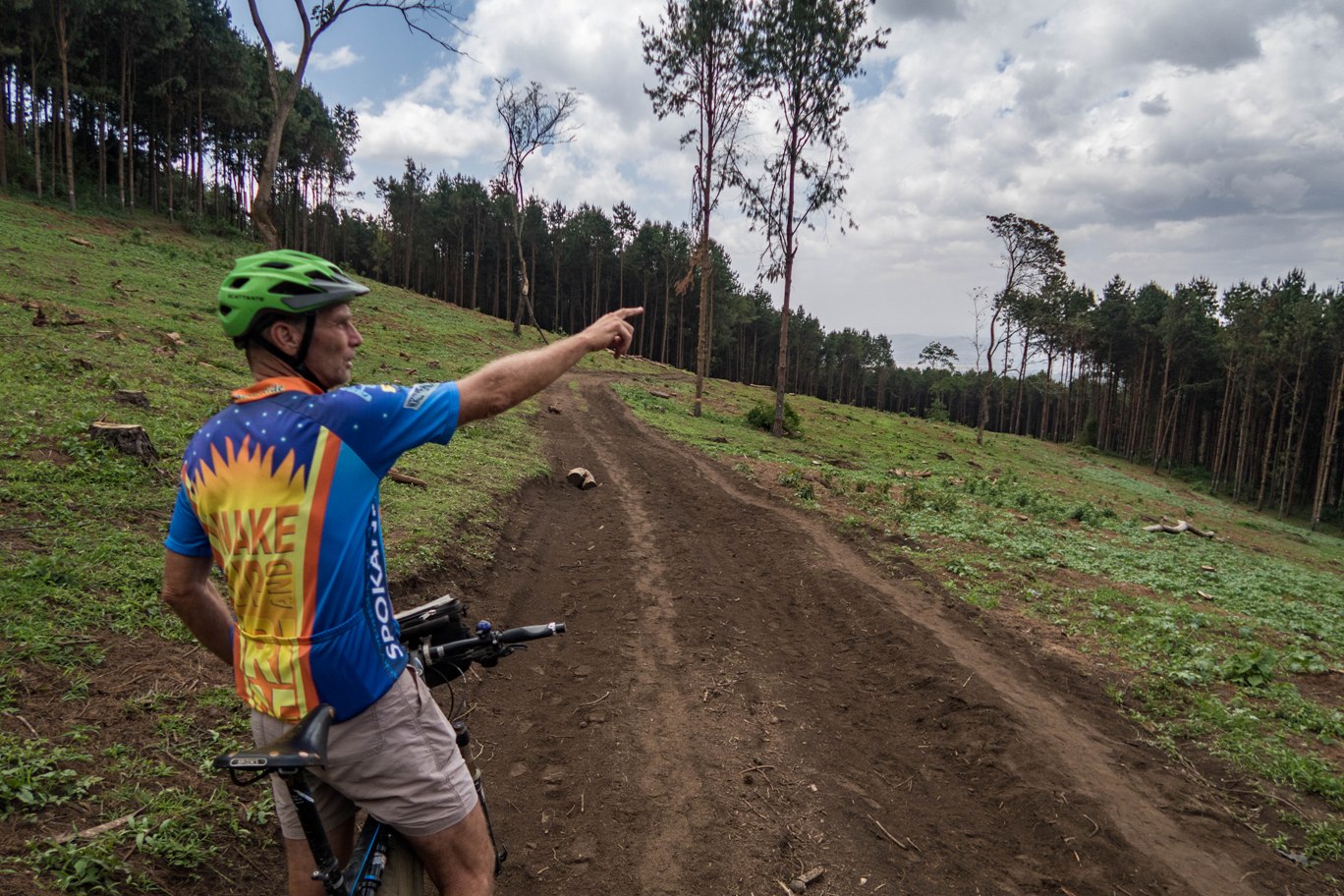 Kilimanjaro downhill riding in Tanzania near Arusha.