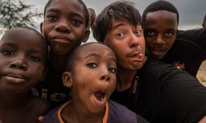 Children in Malawi, in Chitimba Beach Lodge playing an taking pictures with me, cycling toward Mzuzu.