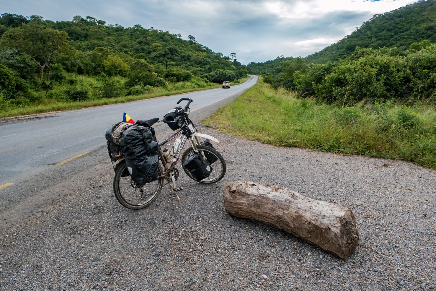 Cycling from Lusaka to Mazabuka and Livingstone in Zambia.