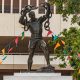 Lusaka city center, cycle with a bicycle around the town, freedom statue on independence street.